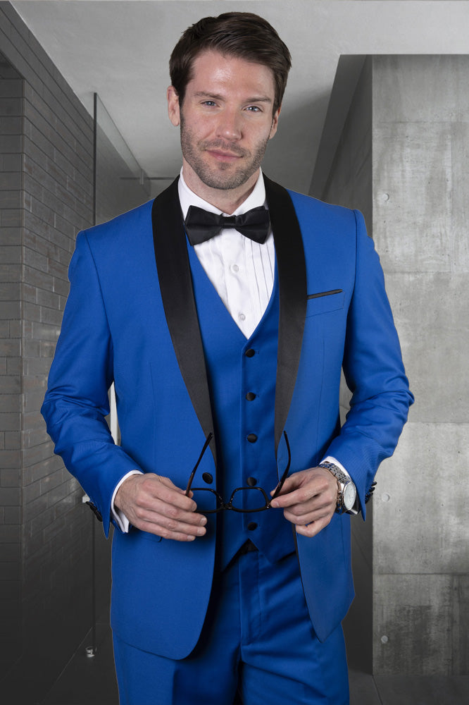Statement "Theo" Royal Blue 1-Button Shawl Tuxedo