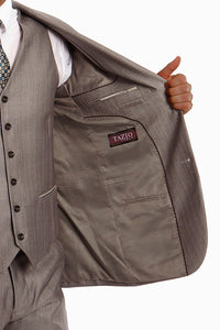 Tazio "Benjamin" Kids Textured Grey 5-Piece Suit