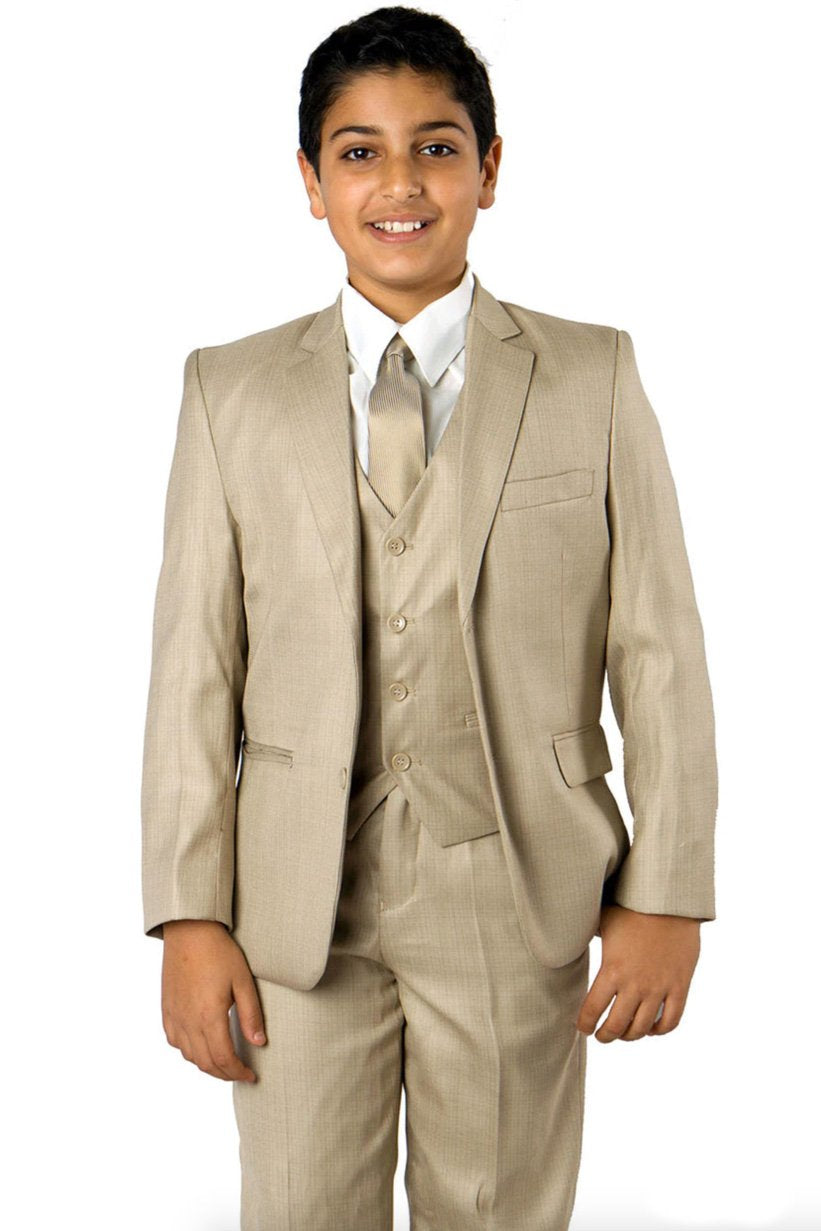 Tazio "Jacob" Kids Beige 5-Piece Suit