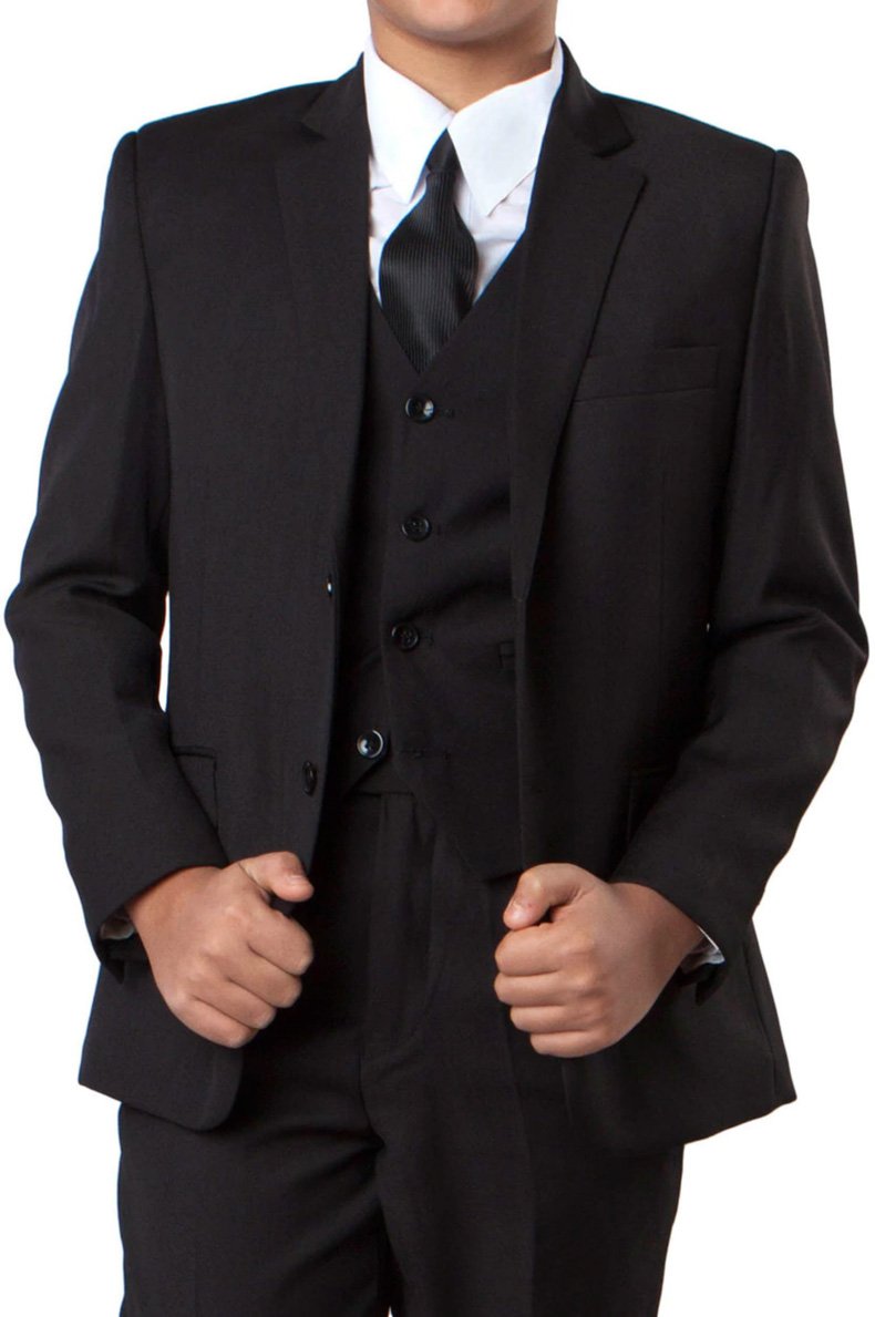 Tazio "Jacob" Kids Black 5-Piece Suit