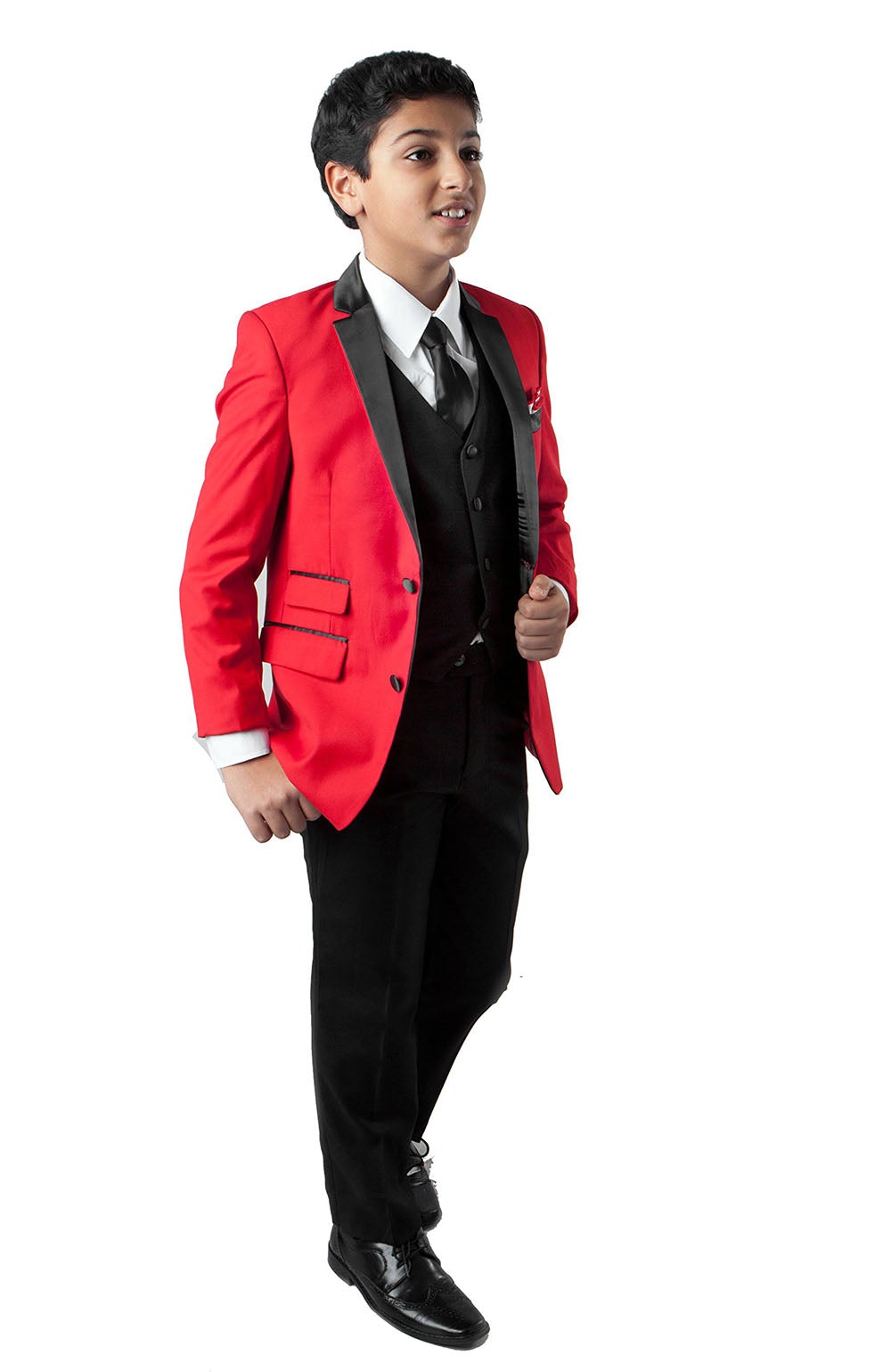 Tazio "Jason" Tazio Kids Red 4-Piece Tuxedo