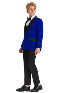 Tazio "Jayden" Tazio Kids Royal Blue Velvet Tuxedo (5-Piece Set)