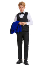 Tazio "Jayden" Tazio Kids Royal Blue Velvet Tuxedo (5-Piece Set)