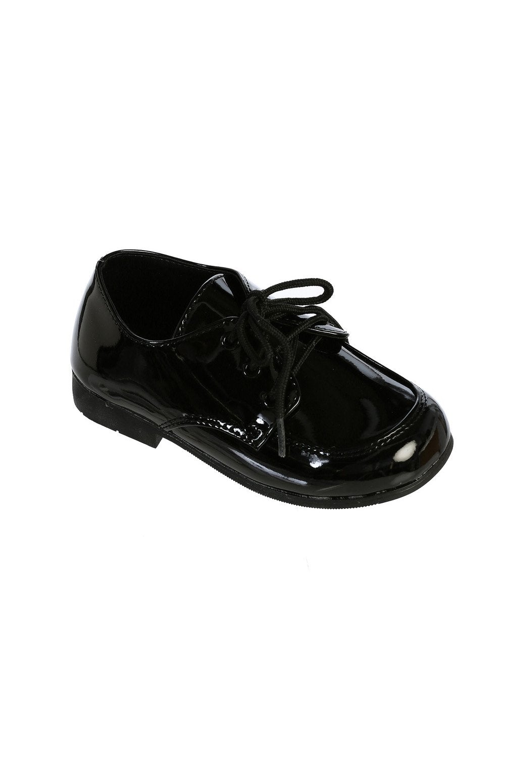 Tip Top "Berkeley" Kids Black Moc-Toe Oxford Tuxedo Shoes