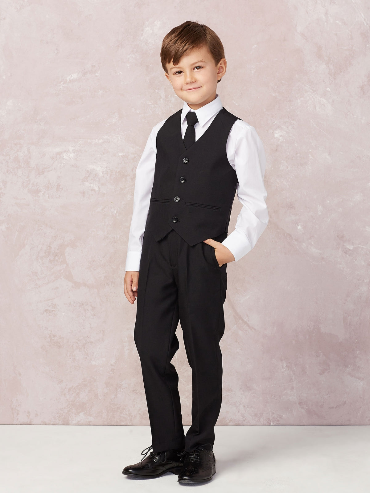 tip top stanford kids black suit 5 piece set