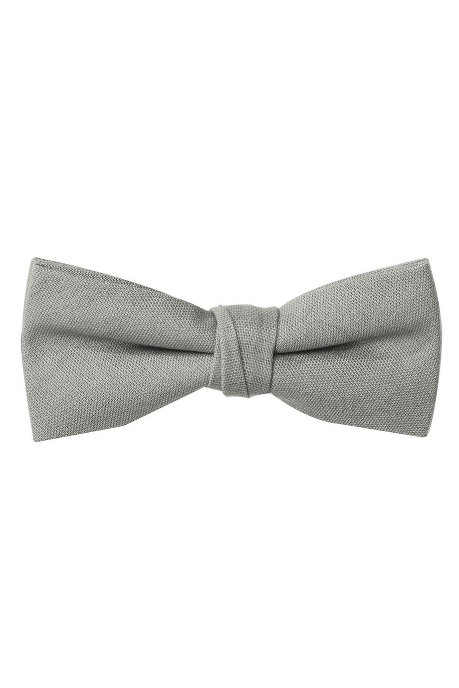 Tux Park Pre-Tied Grey Linen Bow Tie