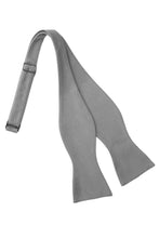 Tux Park Self Tie Grey Linen Bow Tie