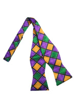 Tux Park Self Tie Mardi Gras Harlequin Bow Tie