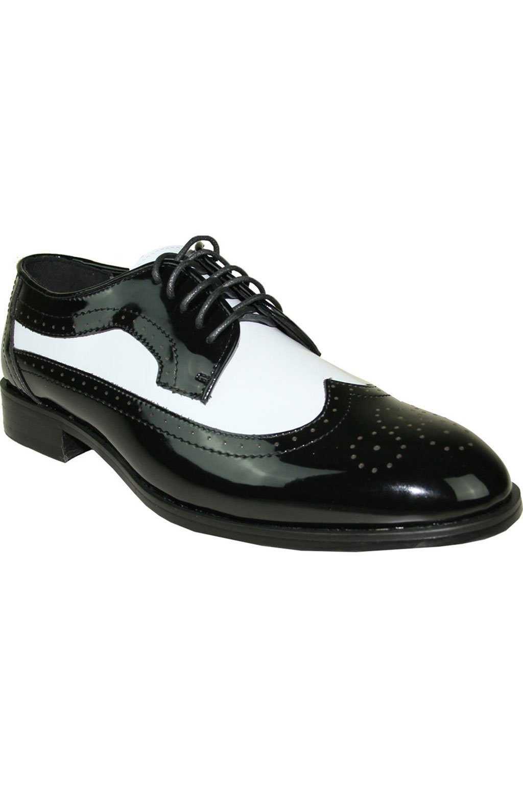 Vangelo "Telford" Black and White Vangelo Tuxedo Shoes