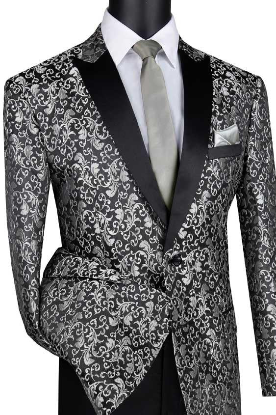 Vinci "Elegant" Silver Tuxedo Jacket (Separates)
