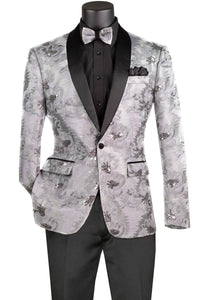 "Komodo" Silver Tuxedo Jacket (Separates)
