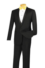 Vinci "Sleek" Black Vinci 1-Button Shawl Tuxedo