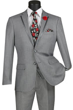 Vinci "Syracuse" Light Grey Vinci 2-Button Notch Tuxedo (3-Piece Set)