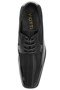 Viotti "179" Black Striped Tuxedo Shoes