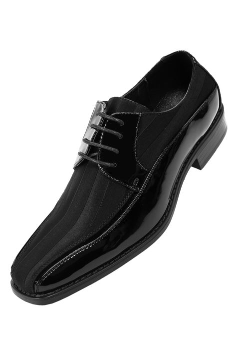 Viotti "179" Black Striped Tuxedo Shoes