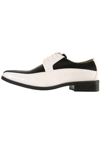 Viotti "179" Black & White Striped Tuxedo Shoes