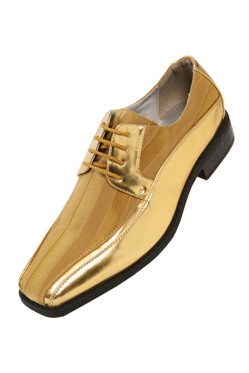 Viotti "179" Gold Striped Tuxedo Shoes