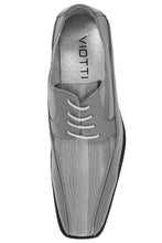Viotti "179" Grey Striped Tuxedo Shoes