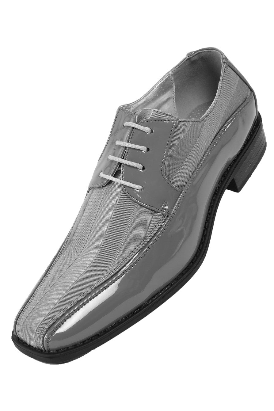 Viotti "179" Grey Striped Tuxedo Shoes