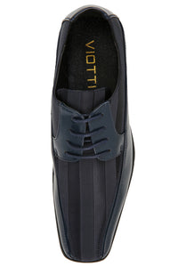 Viotti "179" Navy Striped Tuxedo Shoes