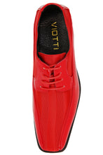 Viotti "179" Red Striped Tuxedo Shoes