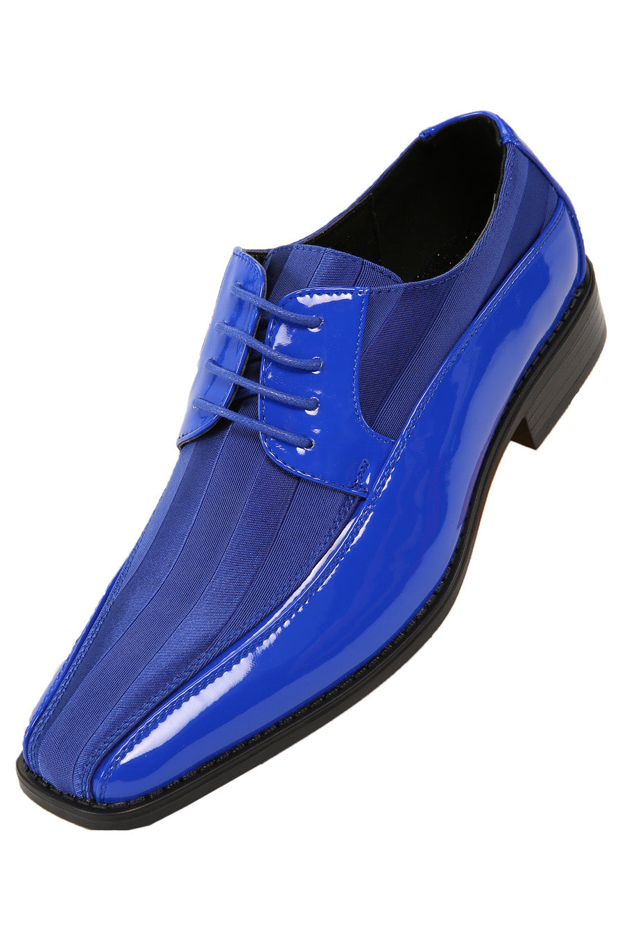 Viotti "179" Royal Blue Striped Tuxedo Shoes