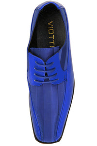 Viotti "179" Royal Blue Striped Tuxedo Shoes