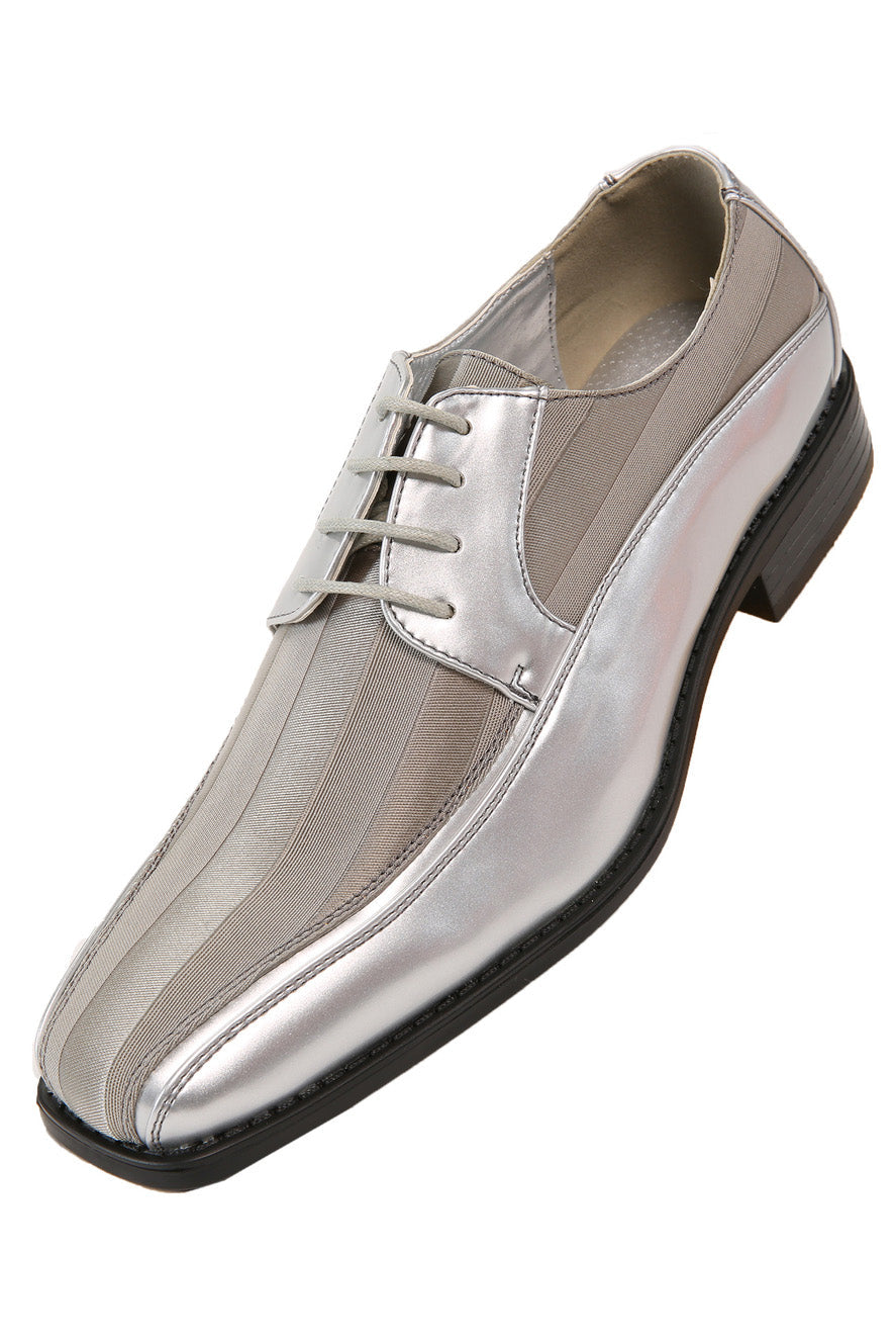 Viotti "179" Silver Striped Tuxedo Shoes