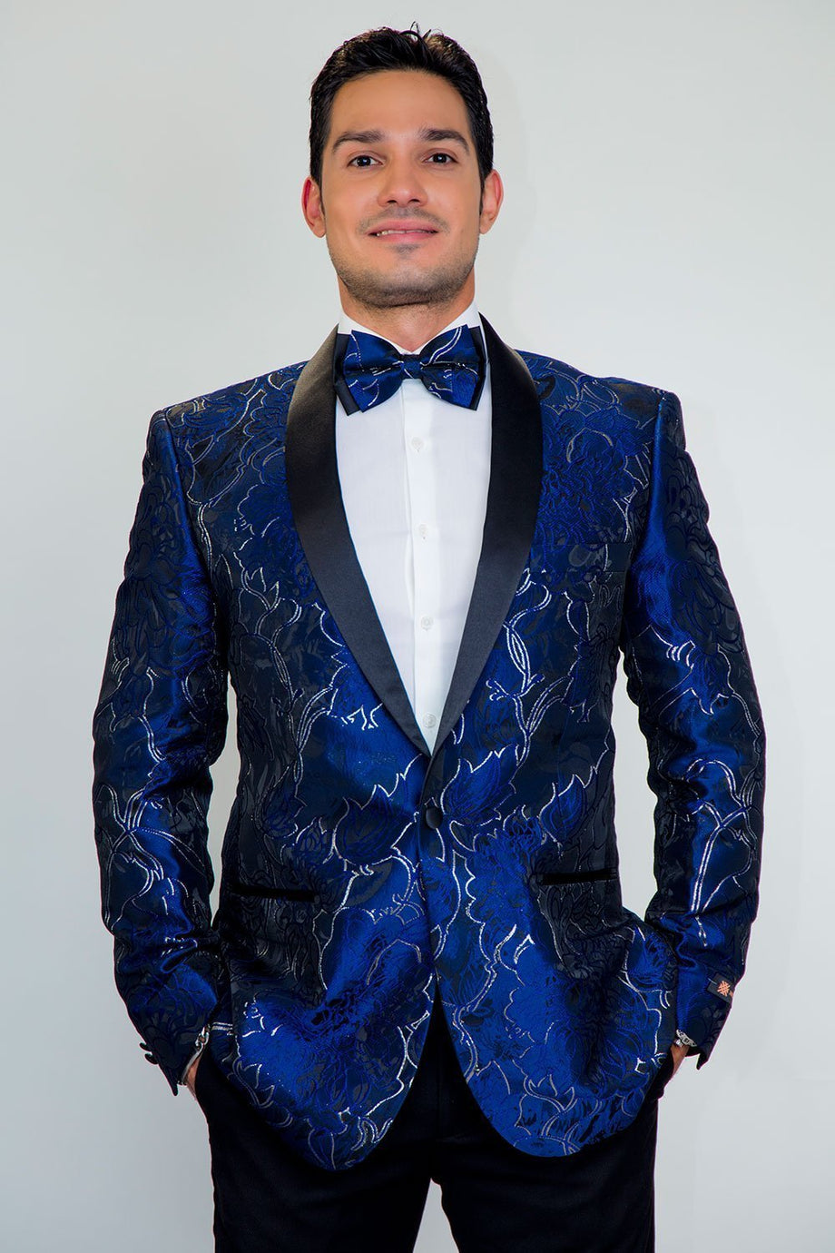 Xander Xiao "Havana" Indigo Tuxedo Jacket (Separates)