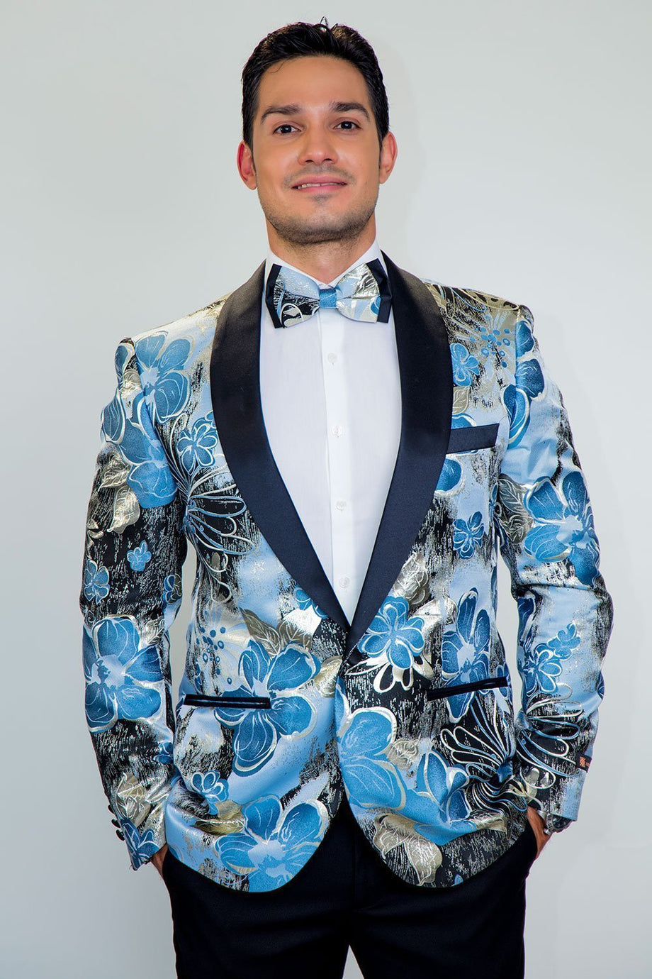 Xander Xiao "Monte Carlo" Blue Tuxedo Jacket (Separates)