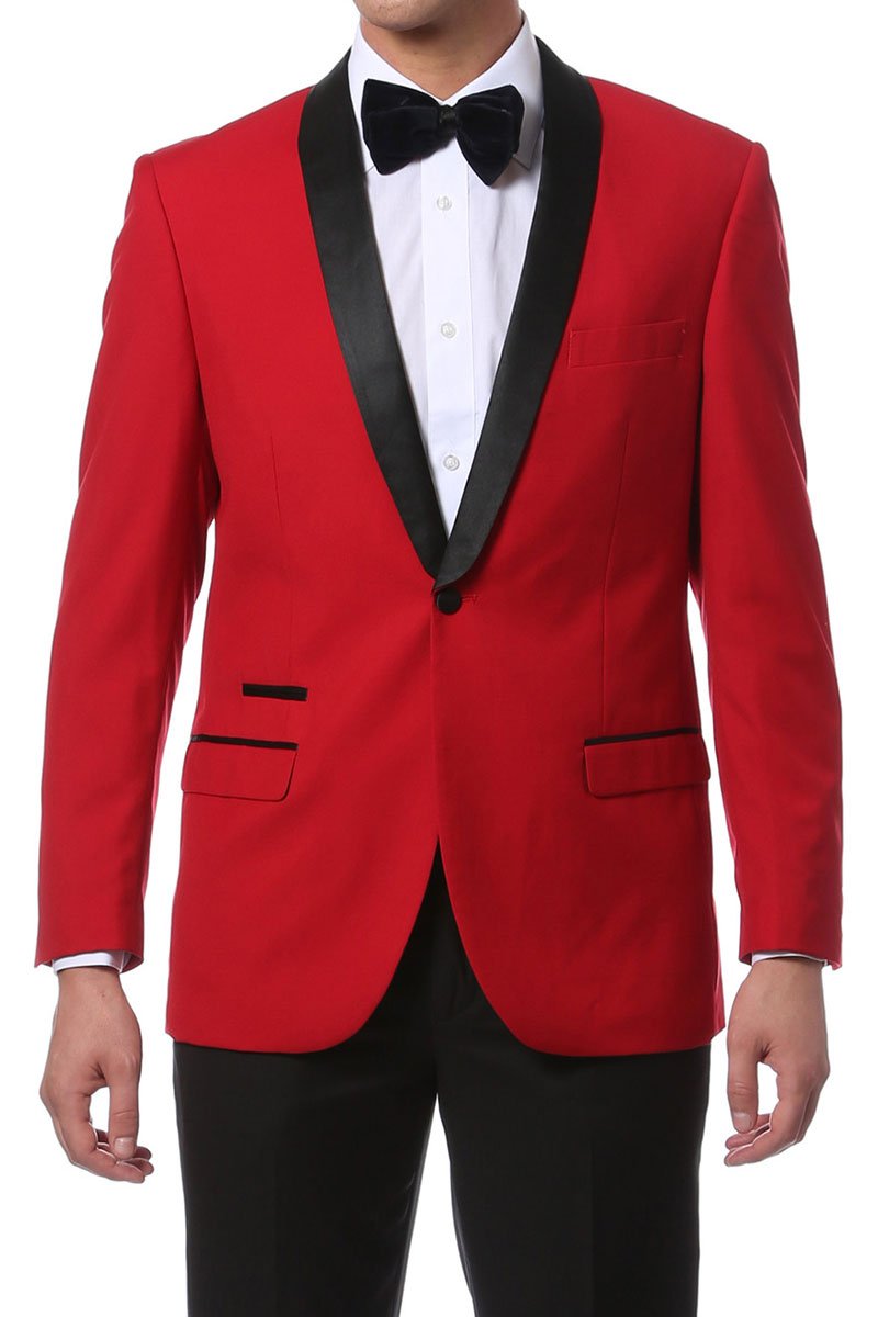 Zonettie "Reno" Red 1-Button Shawl Tuxedo